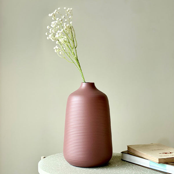 Buy Adola Eline Vase - Rusty Pink Vase from Vaaree