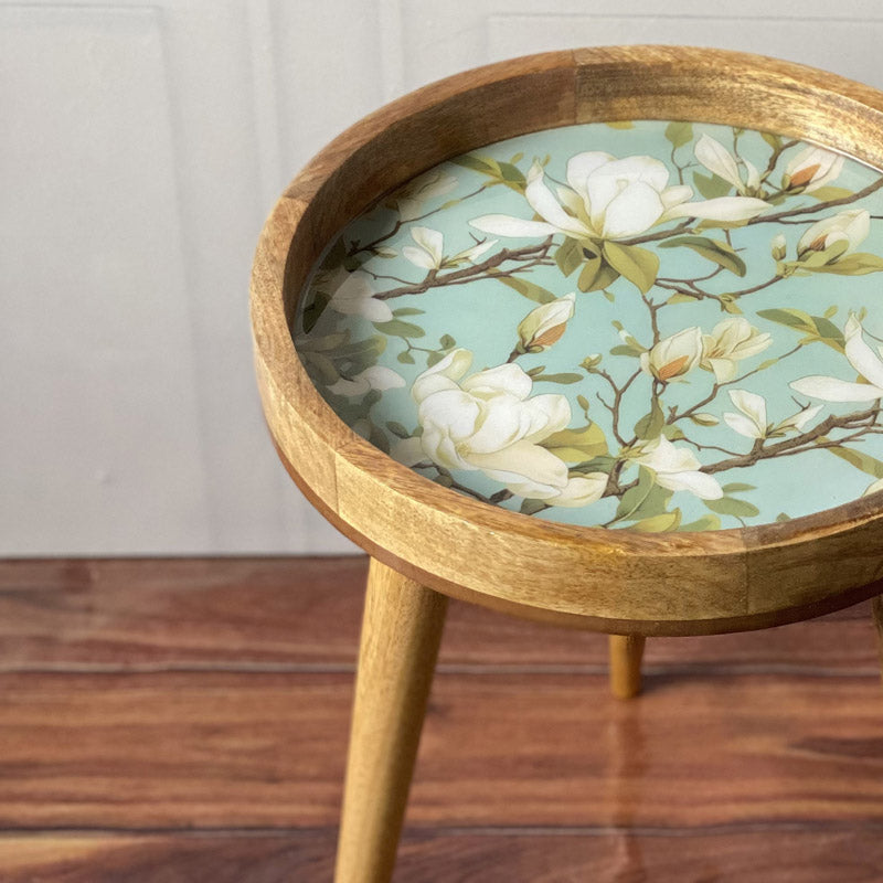 Buy Cholrea Daisy Mangowood Stool Side & Bedside Tables from Vaaree