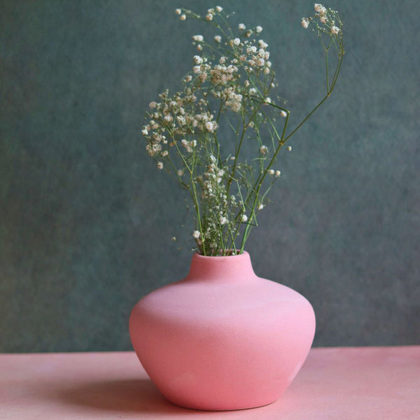 Buy Orla Ceramic Vase - Pink Vase from Vaaree