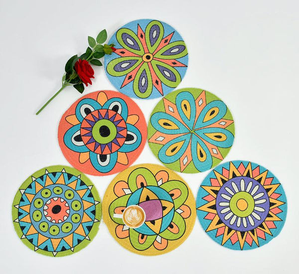 Buy Jovie Round Placemat - Set Of Six Table Mats from Vaaree