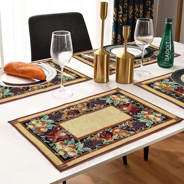 Buy Adia Jacquard Woven Placemat - Set Of Eight Table Linen Set from Vaaree