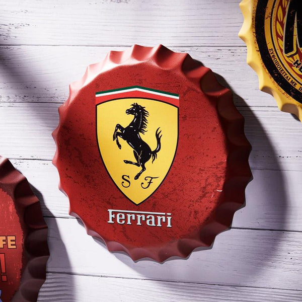 Buy Ferrari Bottle Cap Wall Accent Wall Accents from Vaaree