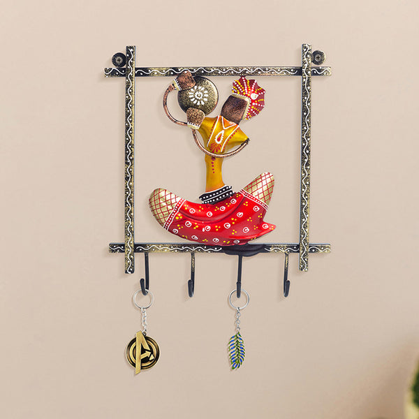 Buy Folk Symphony Handcrafted Key Holder - Red Hooks & Key Holders from Vaaree