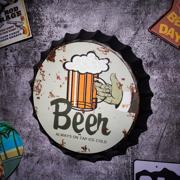 Buy Beer Always On Tap Bottle Cap Wall Accent Wall Accents from Vaaree