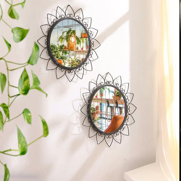 Buy Rakia Bloom Wall Mirror - Set Of Two Wall Mirror from Vaaree