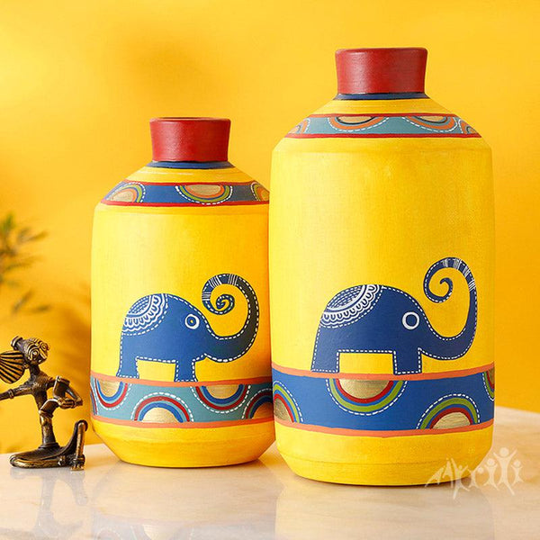 Buy Hana Madhubani Vase - Two Piece Set Vase from Vaaree