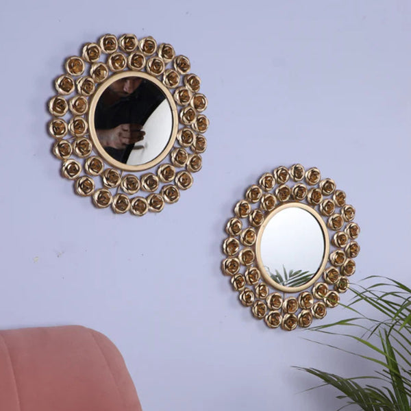 Buy Hima Bloom Wall Mirror - Set Of Two Wall Mirror from Vaaree