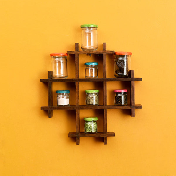 Buy Sheza Storage Jar With Wall Shelf - Nine Piece Set Jar from Vaaree