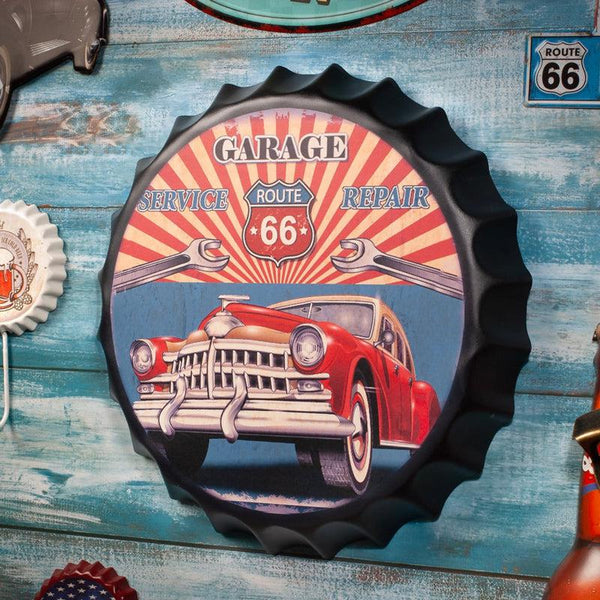 Buy Garage Route 66 Bottle Cap Wall Accent Wall Accents from Vaaree