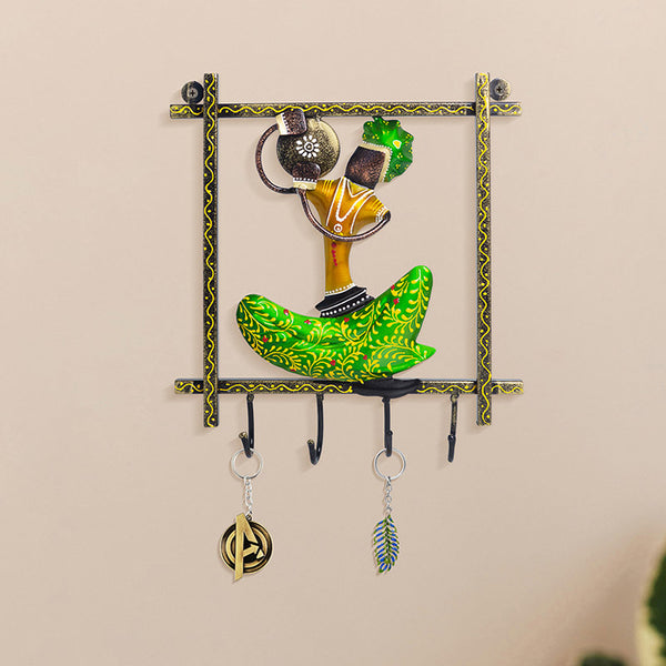 Buy Folk Symphony Handcrafted Key Holder - Green Hooks & Key Holders from Vaaree