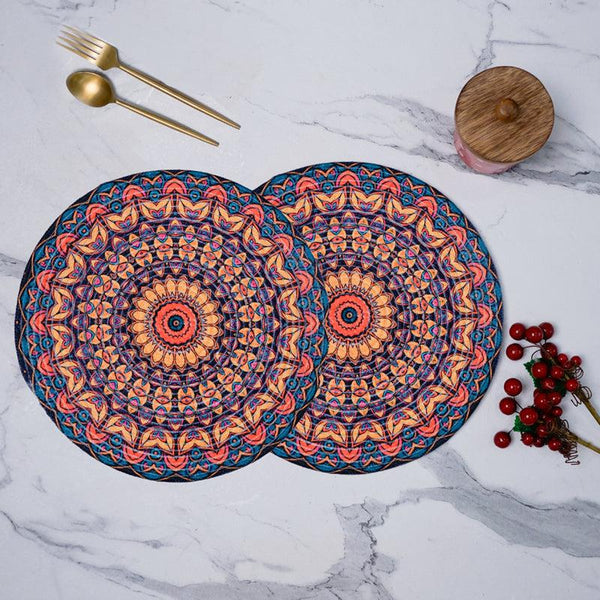 Buy Mandala Heritage Jute Table Mat - Set Of Two Table Mats from Vaaree