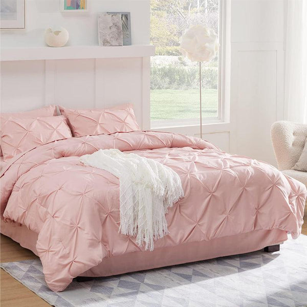 Buy Plush Pleats Microfiber King Comforter (Coral) - 150 GSM Comforters & AC Quilts from Vaaree