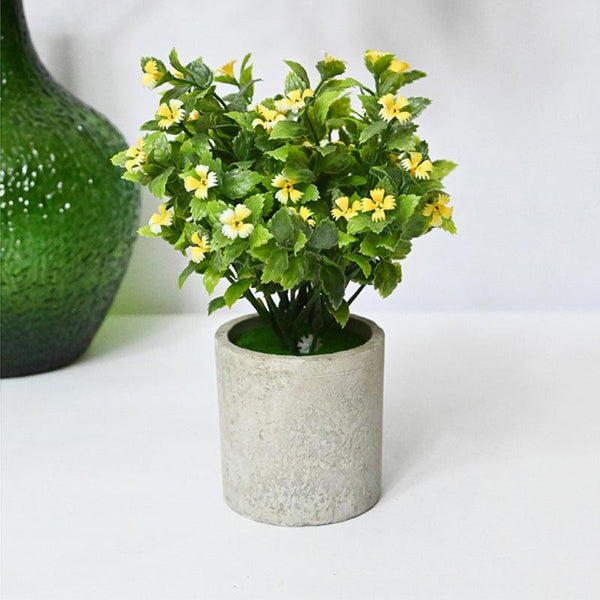 Buy Bonsira Artificial Mini Bonsai Succulent With Pot - Yellow Artificial Plants from Vaaree