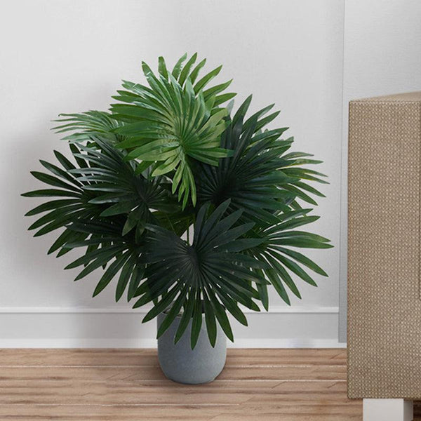 Buy Faux Everlasting Palm Plant With Pot - 2.2 Feet Artificial Plants from Vaaree