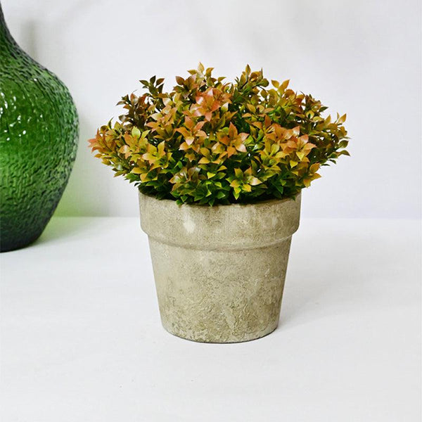 Buy Leafora Artificial Bush With Pot - Orange Artificial Plants from Vaaree