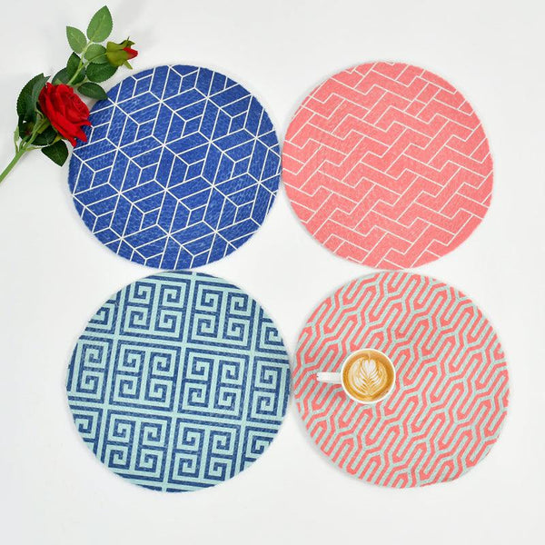 Buy Irene Round Placemat - Set Of Four Table Mats from Vaaree