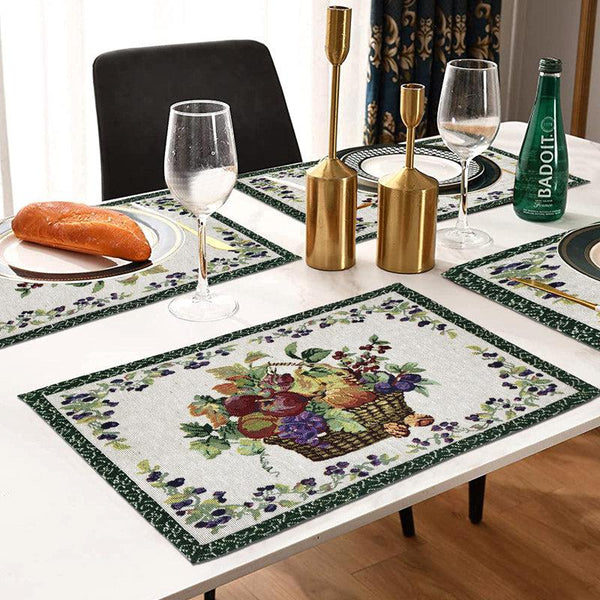 Buy Magne Jacquard Woven Placemat - Set Of Six Table Linen Set from Vaaree