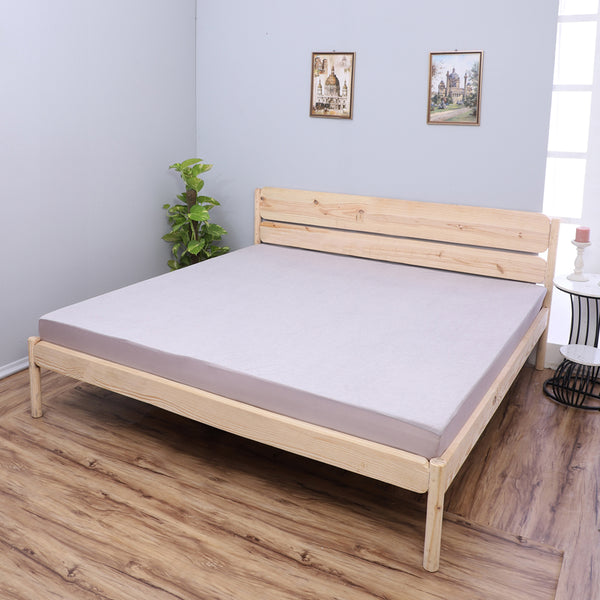 Buy Thalia Terry Cotton Solid Mattress Protector - Grey Mattress Protector from Vaaree