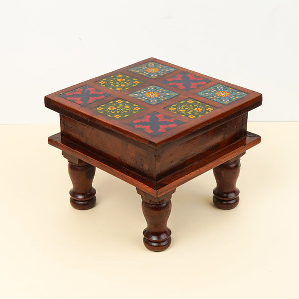 Buy Athangudi Elegance Mango Wood Stool Benches & Stools from Vaaree