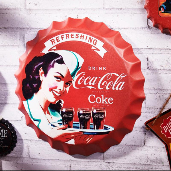 Buy Vintage Coca Cola Bottle Cap Wall Accent Wall Accents from Vaaree