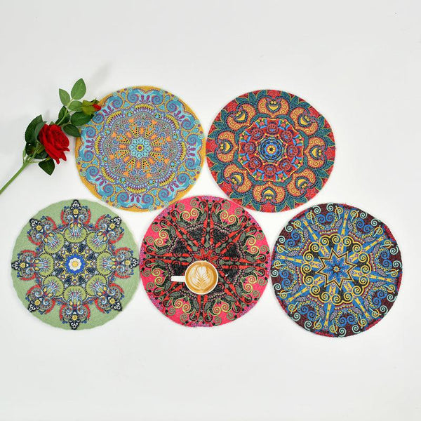 Buy Astra Round Placemat - Set Of Six Table Mats from Vaaree