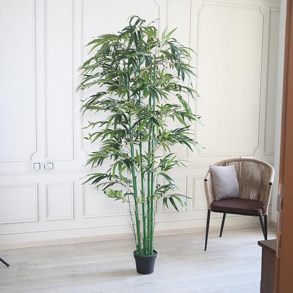 Buy Loft Leaves Artificial Bamboo With Pot - 7 Feet Artificial Plants from Vaaree