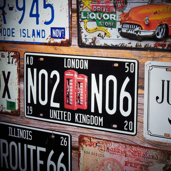 Buy London Telephone Booth Number Plate Wall Accent Wall Accents from Vaaree