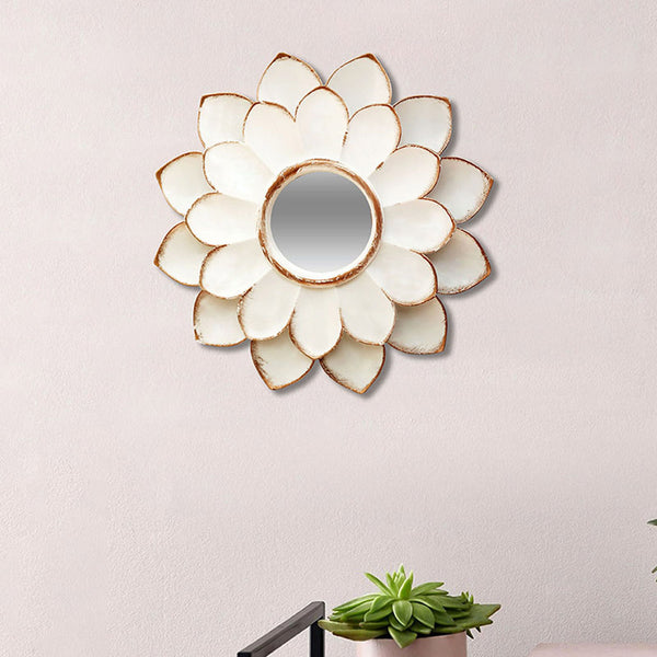 Buy Iris Wall Mirror - White Wall Mirror from Vaaree