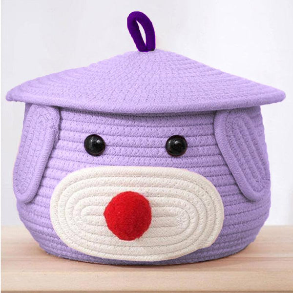 Buy Bear Necessities Cotton Storage Basket - Purple Storage Basket from Vaaree