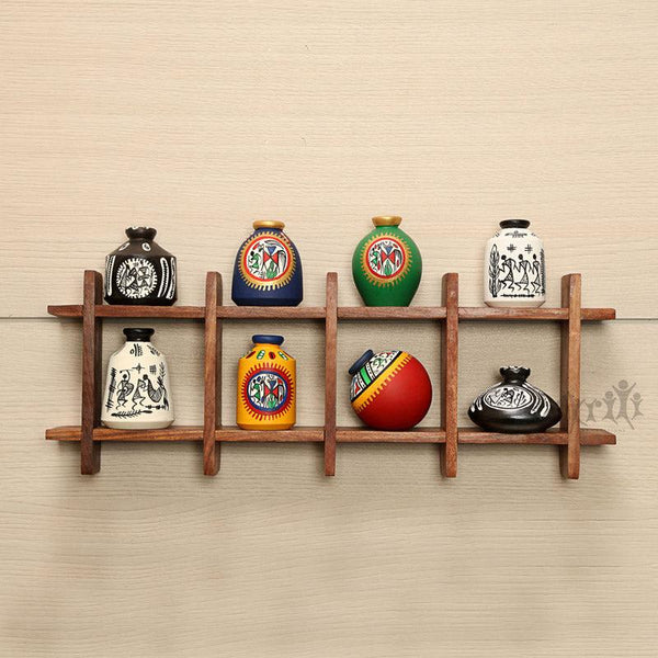 Buy Indradhanu Wall Shelve With Bharni - Nine Piece Set Wall Accents from Vaaree