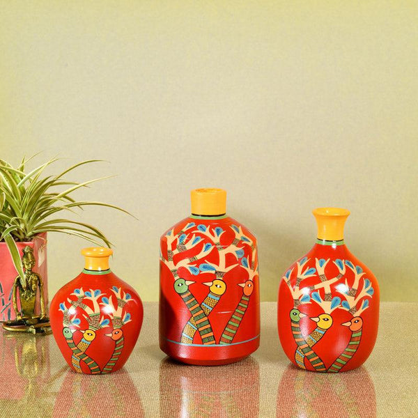 Buy Indukant Terracotta Vase - Three Piece Set Vase from Vaaree