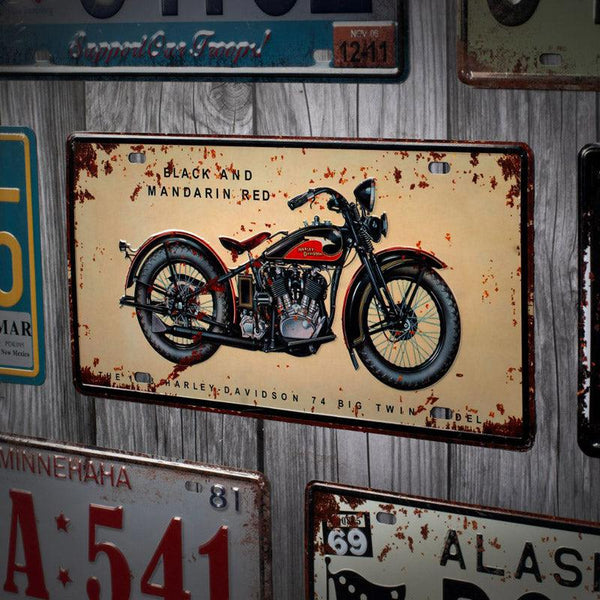 Buy Black And Mandarin Red Motorbike Wall Accent Wall Accents from Vaaree