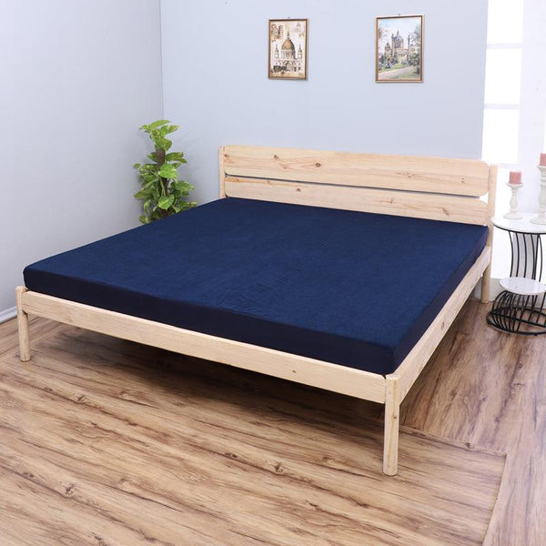 Buy Thalia Terry Cotton Solid Mattress Protector - Blue Mattress Protector from Vaaree