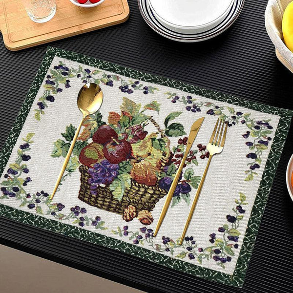 Buy Magne Jacquard Woven Placemat - Set Of Two Table Linen Set from Vaaree