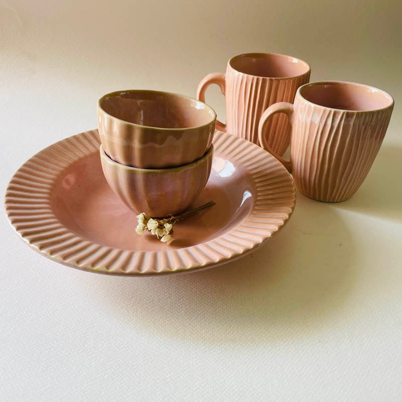 Flamina Dinner - Set Pink - Five Piece Set - 4