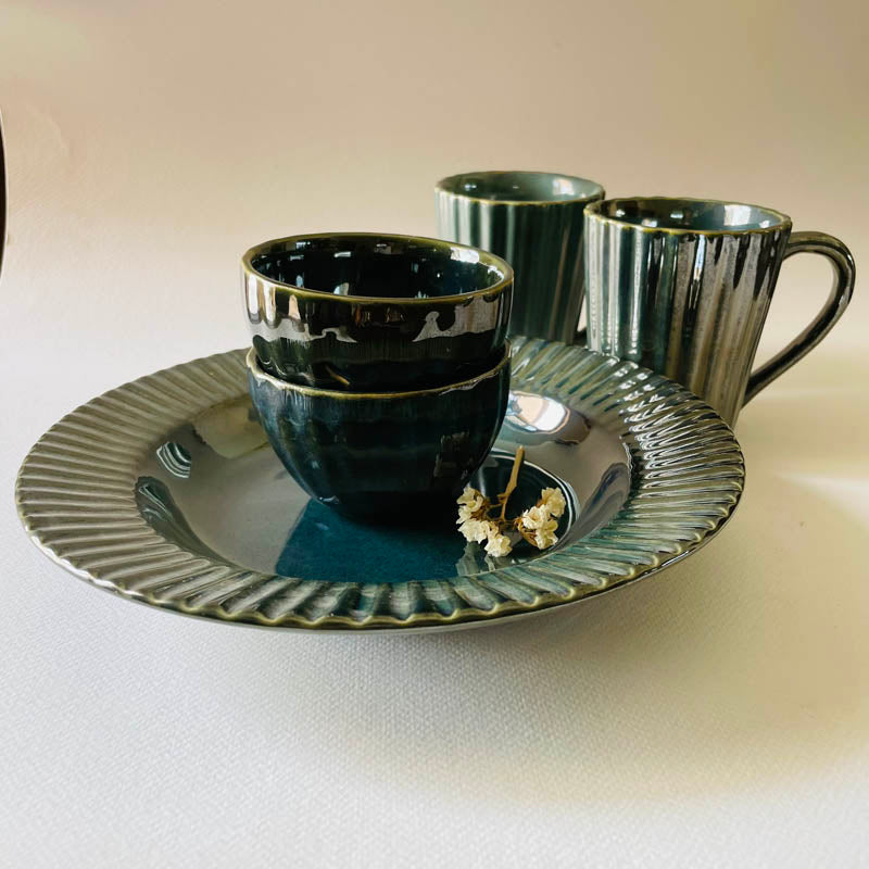 Flamina Dinner - Set Green - Five Piece Set - 4