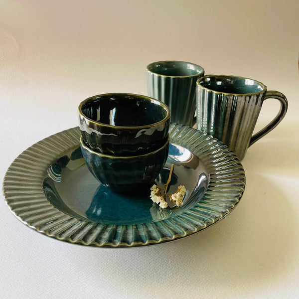 Flamina Dinner - Set Green - Five Piece Set - 1