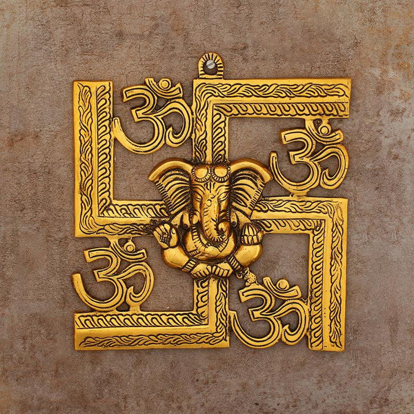 Buy Swastika Om Ganesha Religious Wall Accent Wall Accents from Vaaree