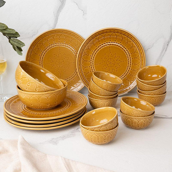 Ekta Dinnerware (Yellow) - Twenty Piece Set - 1