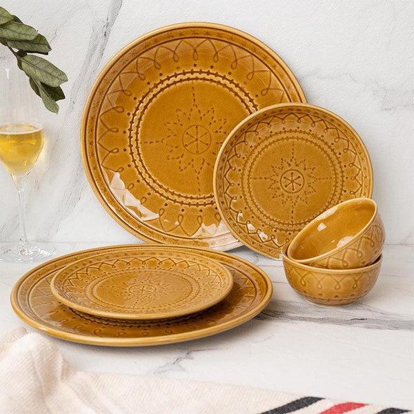 Ekta Dining Set (Yellow) - Six Piece Set - 1