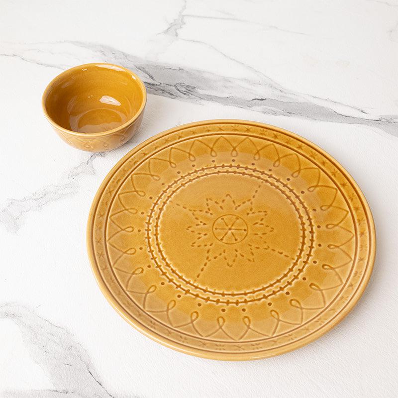 Ekta Dinnerware (Yellow) - Eight Piece Set - 3