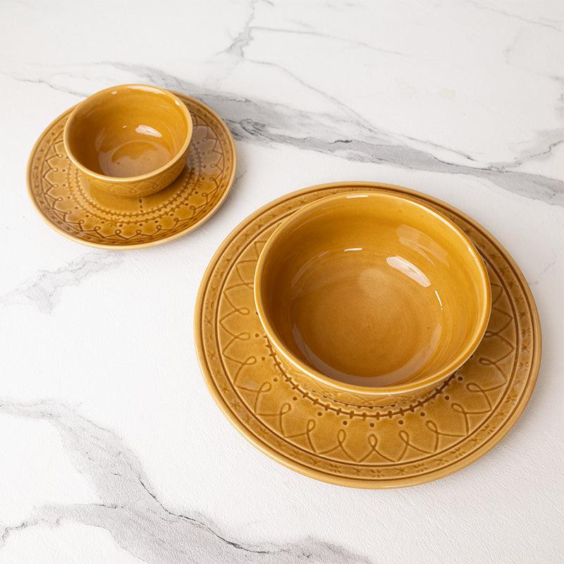 Ekta Dinnerware (Yellow) - Ten Piece Set - 3