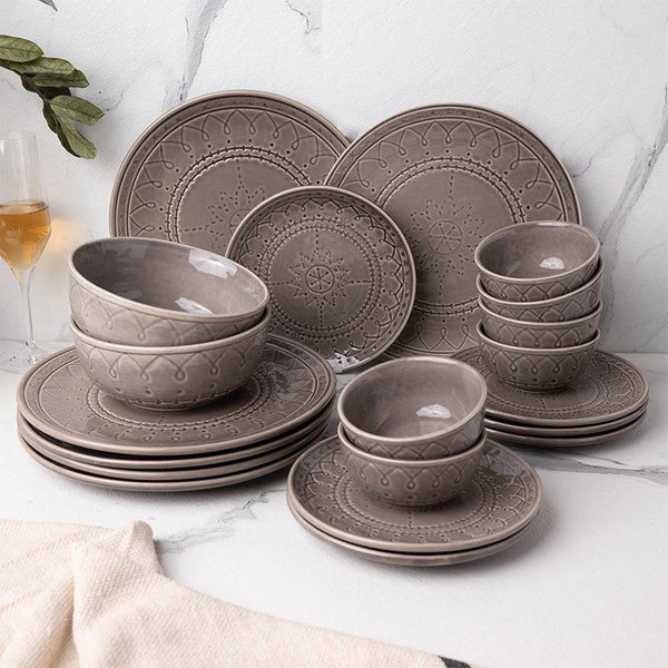 Ekta Dinner Set (Ash Grey) - Twenty Piece Set - 1