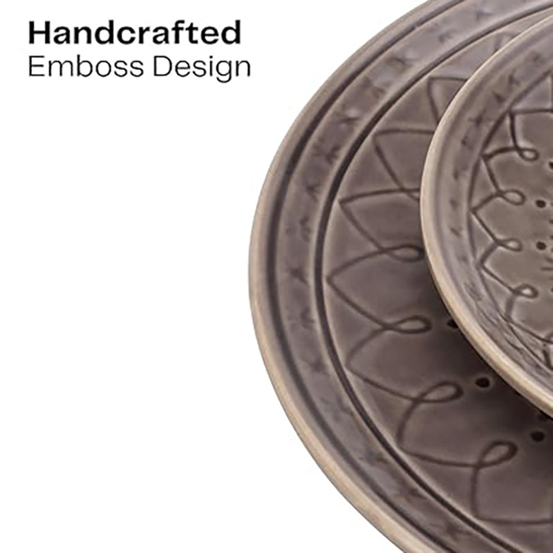 Ekta Dinnerware (Ash Grey) - Eighteen Piece Set - 8