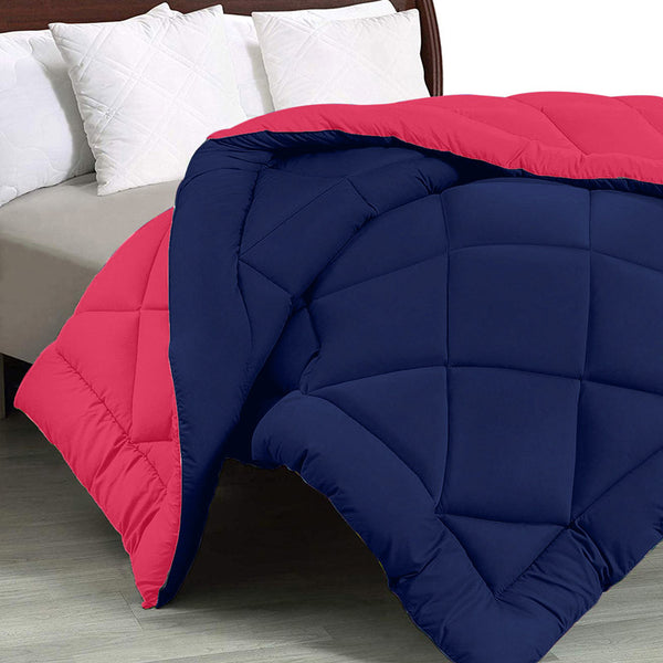 Buy Wide Checkered Dual Color Cotton Comforter (Blue & Red) - 400 GSM Comforters & AC Quilts from Vaaree