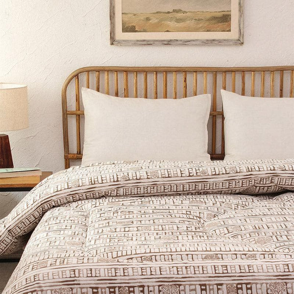 Buy Bricked Cotton Comforter (Brown) - 350 GSM Comforters & AC Quilts from Vaaree