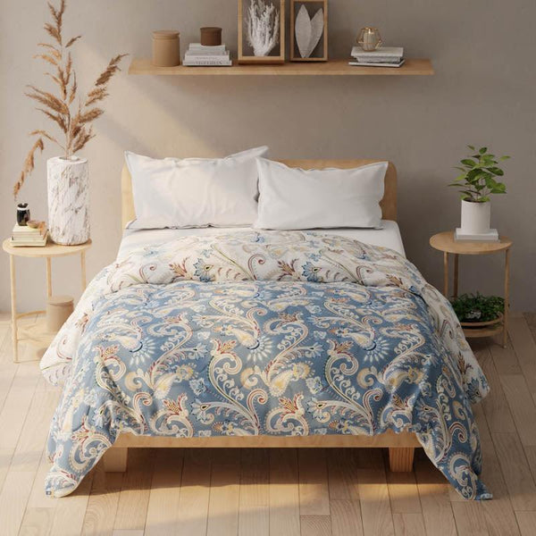 Buy Shiya Floral Reversible Microfiber Comforter - 150 GSM Comforters & AC Quilts from Vaaree