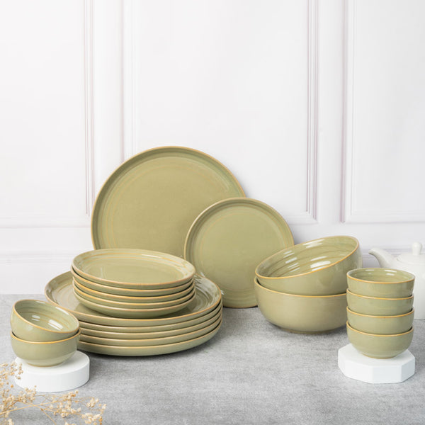 Estia Dining Set (Olive Green) - Twenty Piece Set - 1