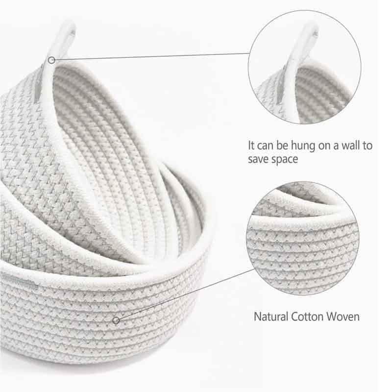 Pearly Storage Basket - Set Of Three - 4