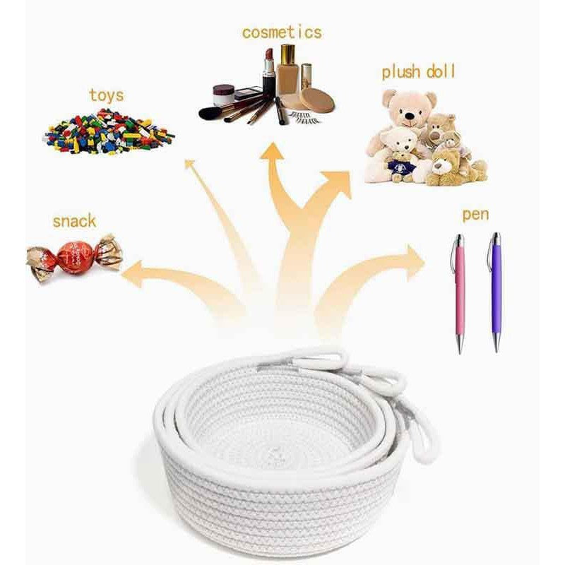 Pearly Storage Basket - Set Of Three - 5